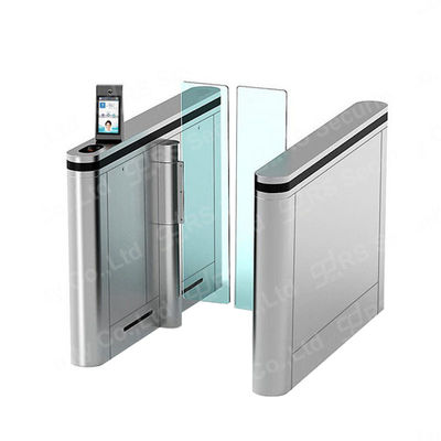Card Controlled Glass Swing Barrier Gate Anti Hit Multi Functional With Writer Software